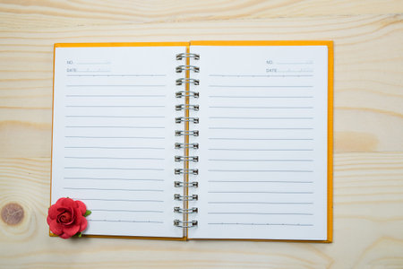 Writing notebook for valentine's day.