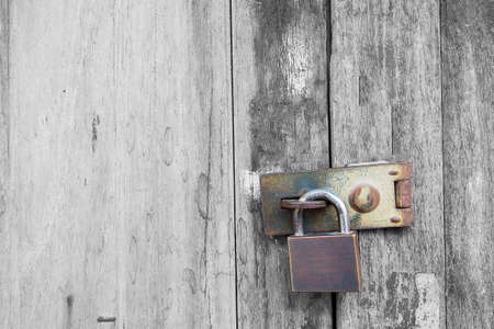 Old lock on the door.の写真素材