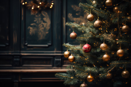 Discover the heartwarming beauty of a simple yet heartfelt Christmas with this captivating image. In a scene that embraces understated elegance, Christmas decorations take center stage against a backdrop of quiet simplicity.の素材