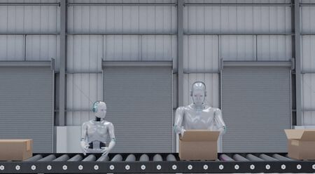 3d rendering, the robot process automation to automate repetitive tasks that were previously handled by humans a combination of automation, computer vision, and machine learning to automate repetitiveの写真素材