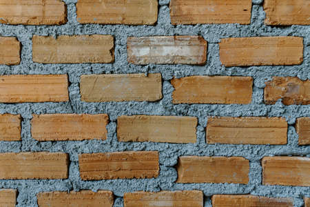 Close up the brown brick wall near termの写真素材