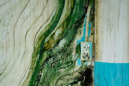 The wall sockets are old and there are traces of running water and moss on the walls making them...