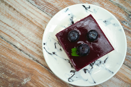The cut cakes are placed on a ready-to-eat plate.