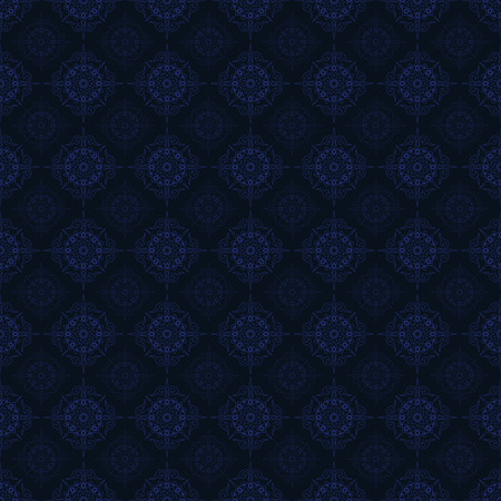 Thai traditional art style on dark blue backgroundのイラスト素材