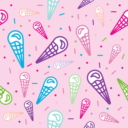 Ice cream cone pattern designのイラスト素材