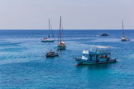Fishing boats at Racha Islandの写真素材