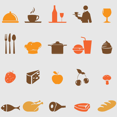 Food icons setのイラスト素材