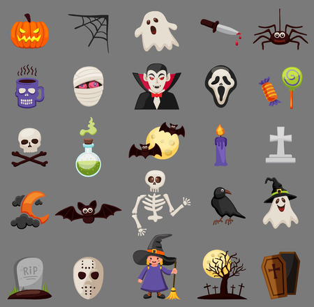 Halloween icon setのイラスト素材