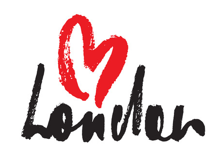 London inscription with heartのイラスト素材