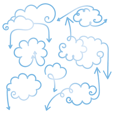 Set of speech bubbles with arrowsのイラスト素材