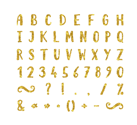 Handwritten font with punctuation marksのイラスト素材