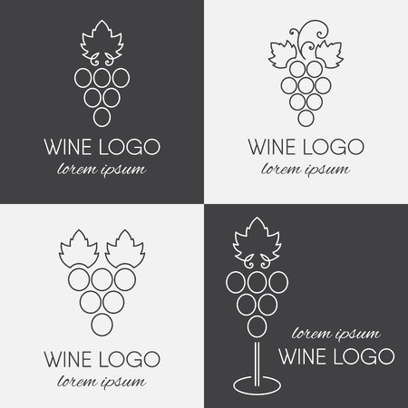 Set of grapes illustration.のイラスト素材