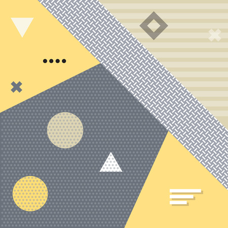 Trendy memphis retro style background.のイラスト素材