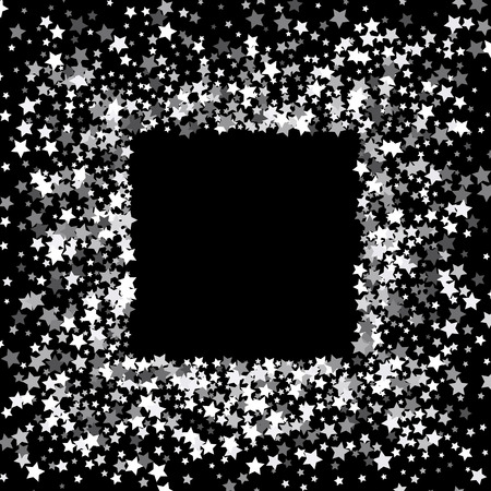 Frame or border of stars isolated on plain background.のイラスト素材