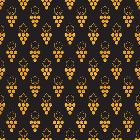 Golg textured seamless pattern of grapesのイラスト素材