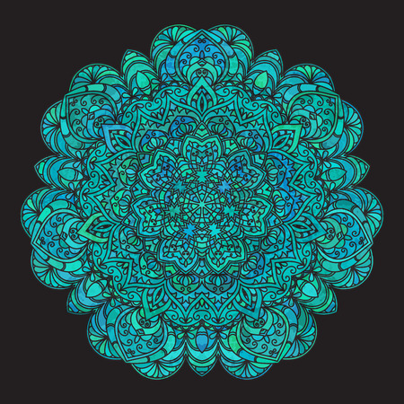 Hand drawn decorative mandalaのイラスト素材