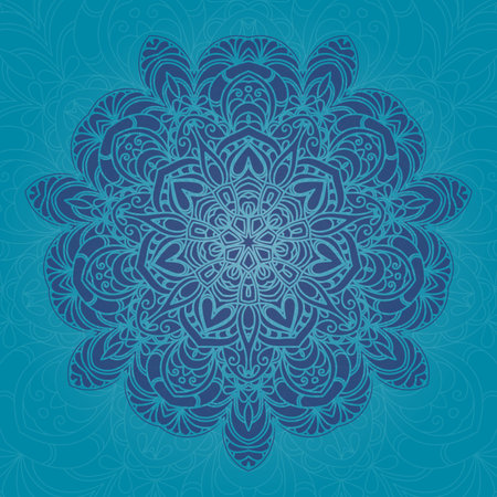 Hand drawn decorative mandalaのイラスト素材