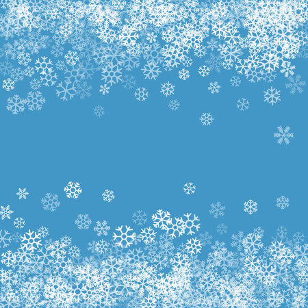 Abstract pattern of falling snowflakesのイラスト素材