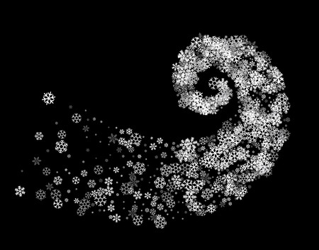 Snowflakes twisted in vortexのイラスト素材