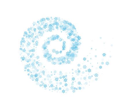 Snowflakes twisted in vortexのイラスト素材