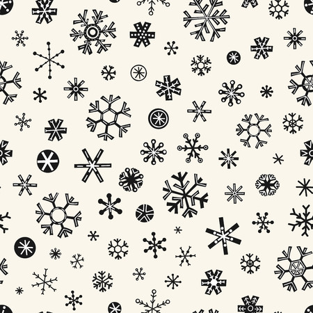 Seamless Christmas pattern in trendy Scandinavian style. Design element for modern and original festive textile, gift wrap, wall art, background, paper packaging, wrapping paper. Vector illustration.のイラスト素材