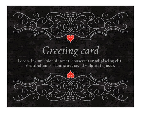 Elegant greeting vintage cardsのイラスト素材