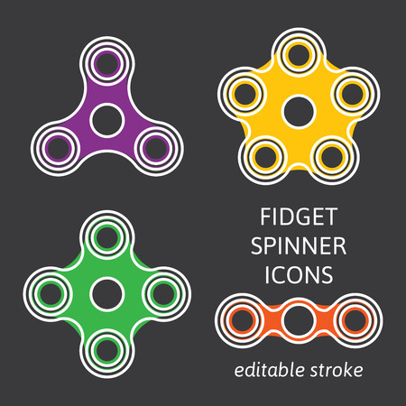Fidget hand spinnerのイラスト素材