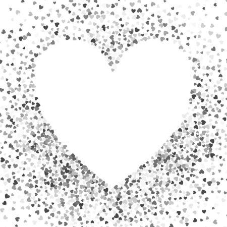 Frame or border of random scatter heartsのイラスト素材