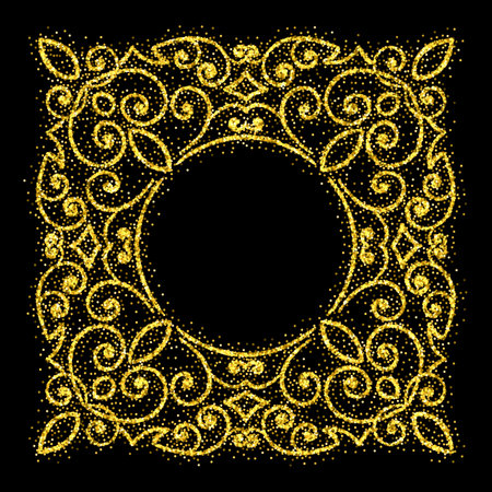 Retro shiny frame or border. Vector illustration.のイラスト素材