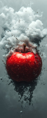 Countless smoke clouds form an apple, with a gray background, in the style of a surreal style, and a minimalist composition. --ar 2:5 --stylize 750 --v 6.1 Job ID: 34419d4a-0dcd-4ddc-a6ab-79533ab18329の素材