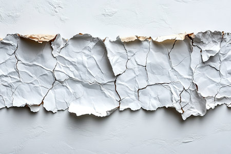 White paper tear border isolated on a white background with a clipping path, a panoramic banner for text or design. --ar 3:2 --stylize 750 --v 6.1 Job ID: 8558c79b-07ad-4e08-89c4-b7798c43ead5の素材