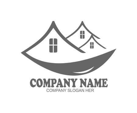 Simple and unique logo for real estate companyのイラスト素材