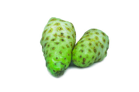 Noni isolated on white with clipping pathの写真素材