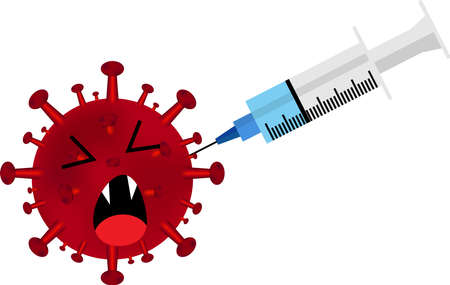 A vaccine against  virus disease 2019.のイラスト素材