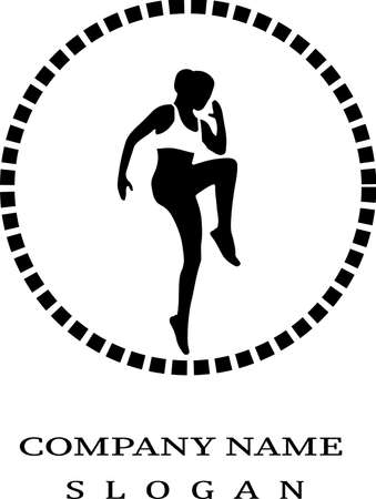 Dance logo vector symbol design. Vector illustrationのイラスト素材