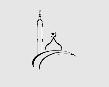 Mosque icon vector Illustration design templateのイラスト素材