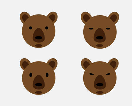 Bear Head Design Concept. Bear Head For Business. Bear Head Icon. Vector Illustration.のイラスト素材