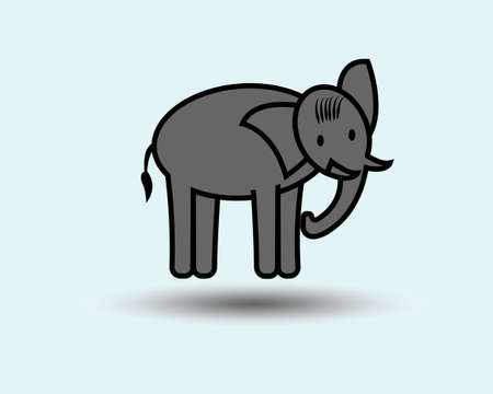 Cute elephant cartoon. Vector illustrationのイラスト素材