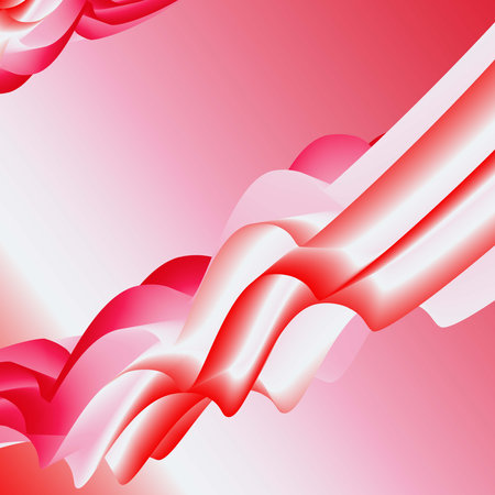 Abstract background with red and white wavy lines. Vector illustration.の写真素材
