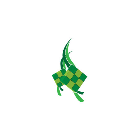 Ketupat icon logo design. Ketupat vector logo design template.の写真素材