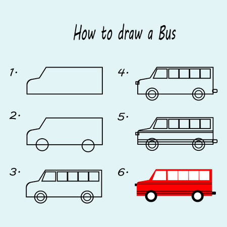 How to make a bus. Educational game for children. Vector illustrationの写真素材
