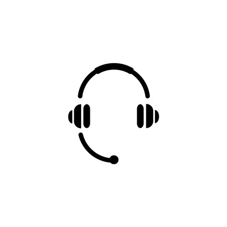 Headphones icon. Call center, support, helpdesk symbolのイラスト素材