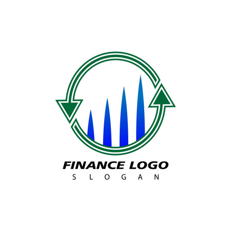 Finance logo design. Business finance logo template. Vector illustration.のイラスト素材