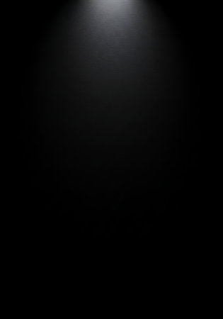 Black studio wall with spotlight. Abstract background. 3d render illustrationの素材