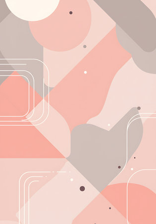 Abstract background with geometric shapes in pastel colors. Vector illustration.の素材