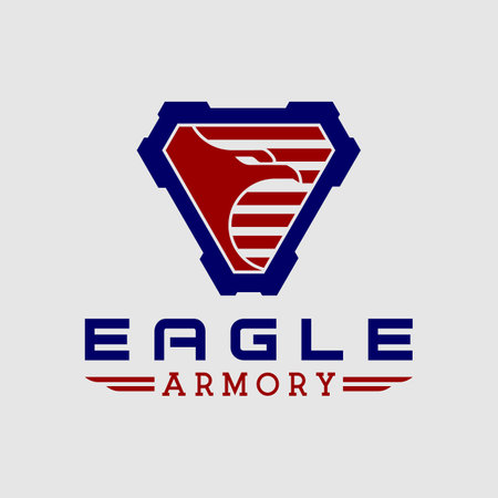 Eagle Logo. Eagle Armory logo design vector illustration templateのイラスト素材