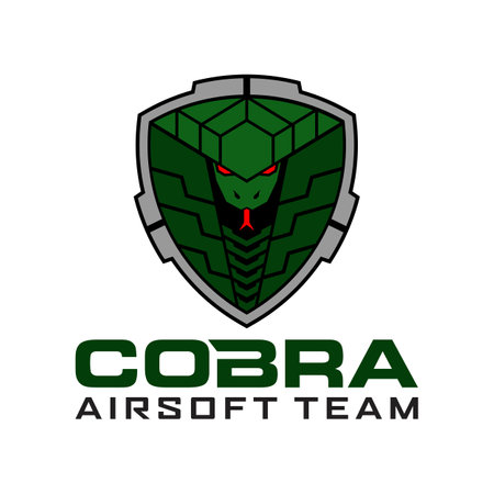 Cobra Logo. Cobra Badge Military Airsoft Tactical Team Logo Template designのイラスト素材