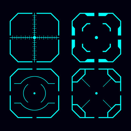 Futuristic Elements Scanning cross hairsのイラスト素材