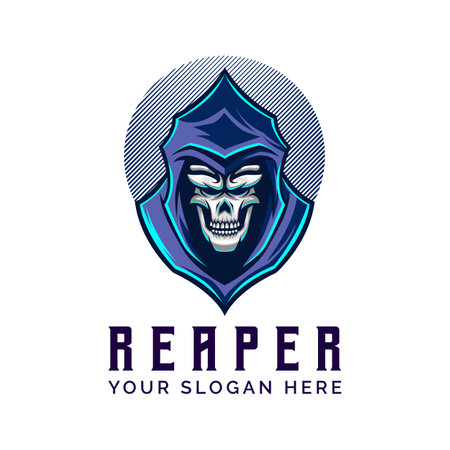 Reaper Logo Design Template Vector Illustration Templateのイラスト素材