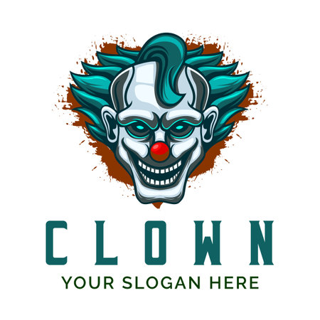 Clown Logo Design Vector Mascot templateのイラスト素材